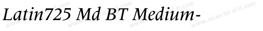 Latin725 Md BT Medium字体转换